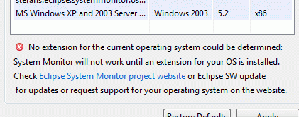 CPU Monitor Failure on Preference Page